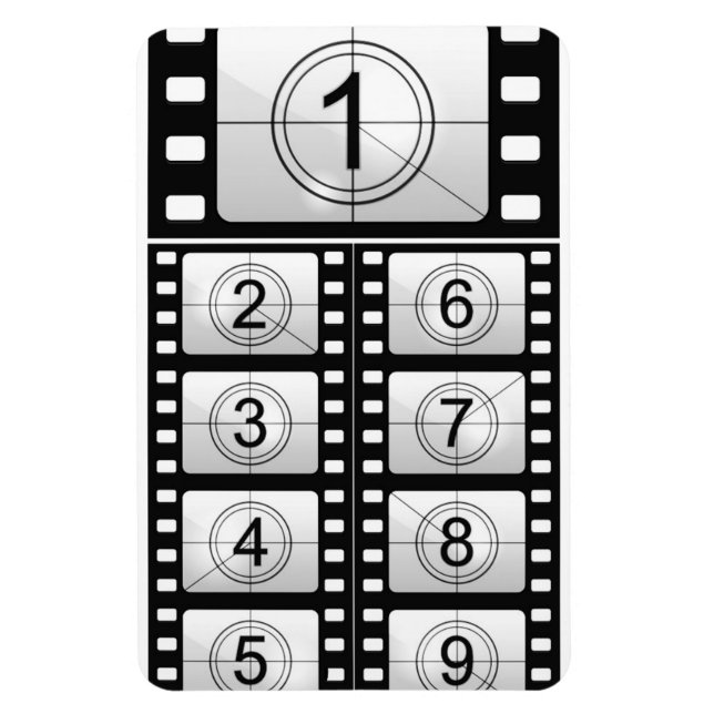 Imán flexible de "Cuenta regresiva de películas" (Vertical)