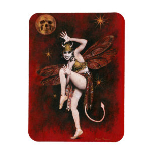Imán Flexible de Dama Diablo Vintage