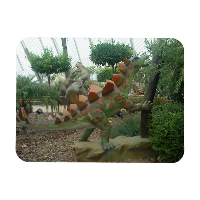 Imán flexible de dinosaurio estegosaurio (Horizontal)