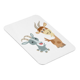 Imán flexible de dos cabras Personalizados felices