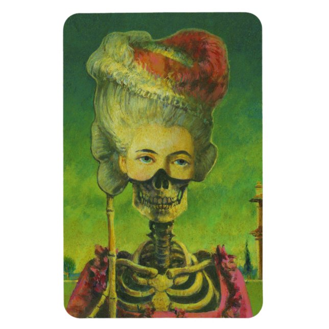 Imán flexible de esqueleto gótico (Vertical)