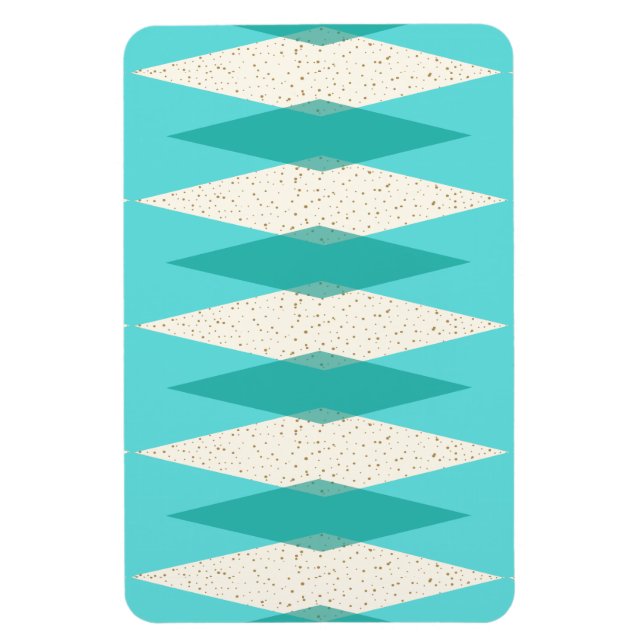 Imán flexible de estilo moderno Argyle Mid Century (Vertical)