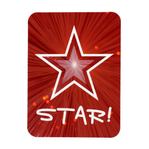 Imán flexible de Estrella Roja 'STAR!'