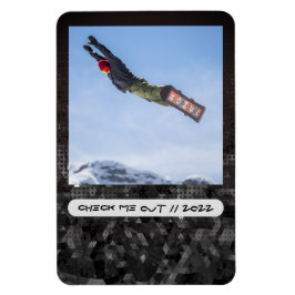 Imán flexible de foto y pie de foto personalizado