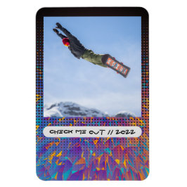 Imán flexible de foto y pie de foto personalizado