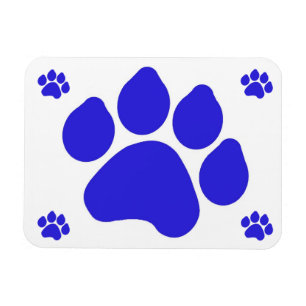 Imán flexible de impresión Blue Paw