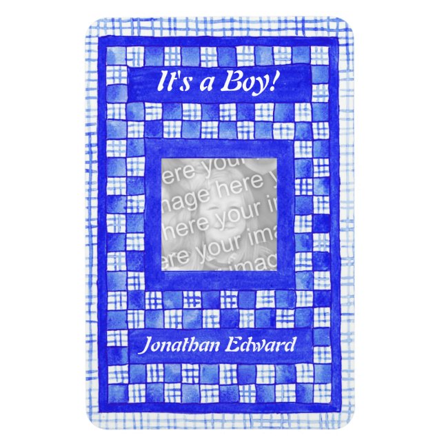 Imán flexible de Invitación de recién nacido (Vertical)