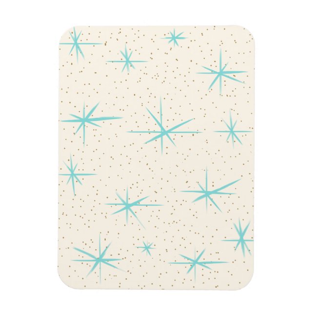 Imán flexible de la época espacial Turquesa Starbu (Vertical)