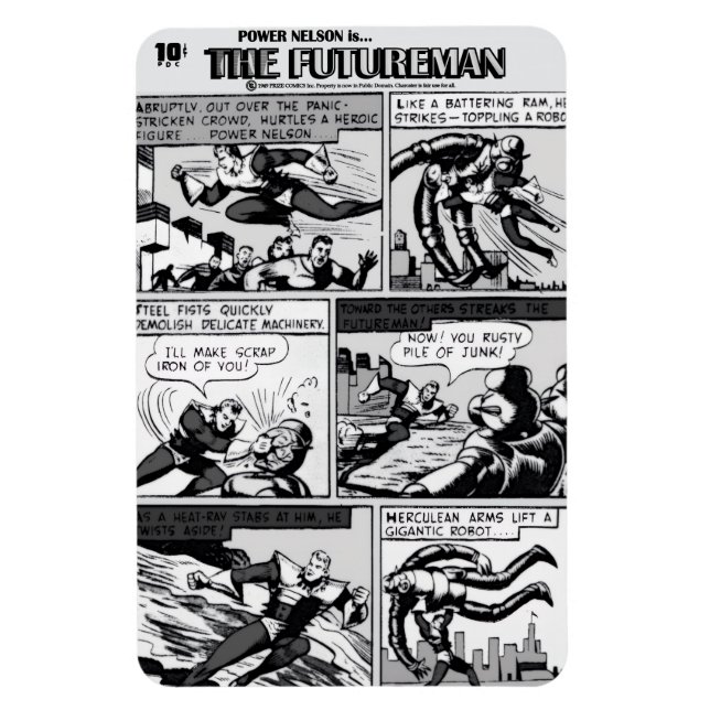 Imán flexible de la tira cómica de FUTUREMAN de la (Vertical)