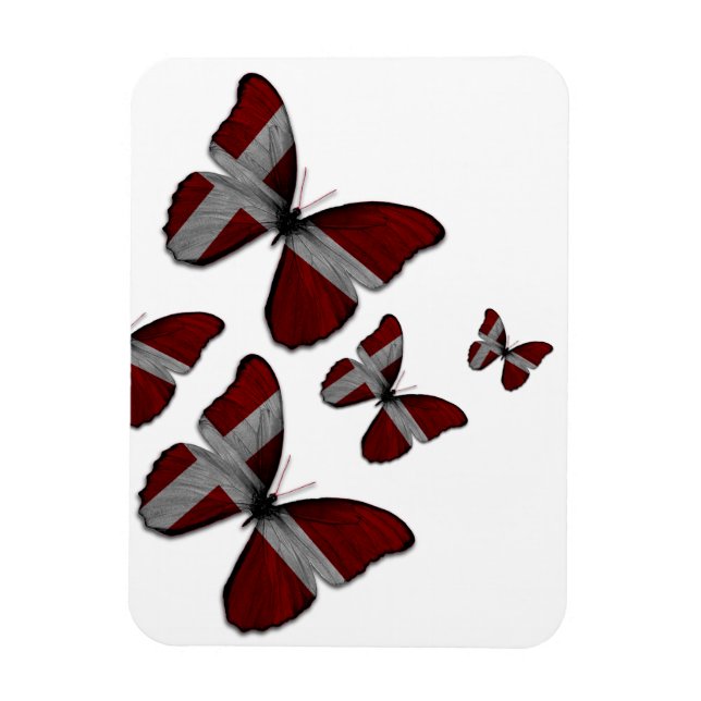 Imán flexible de mariposas danesas (Vertical)