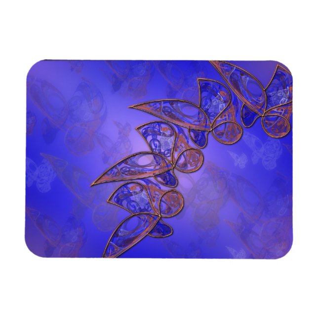 Imán flexible de mariposas de cobre (Horizontal)