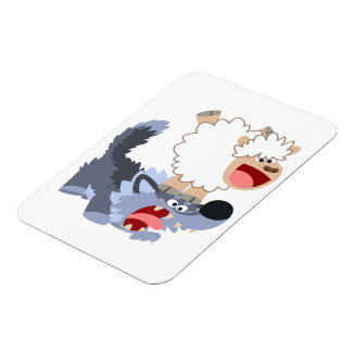 Imán flexible de ovejas y lobos Personalizados de