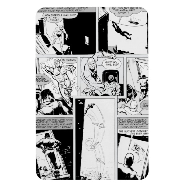 Imán flexible de SPEED Comics de la década de 1940 (Vertical)