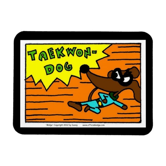 Imán flexible de TAEKWON-DOG medio (Horizontal)
