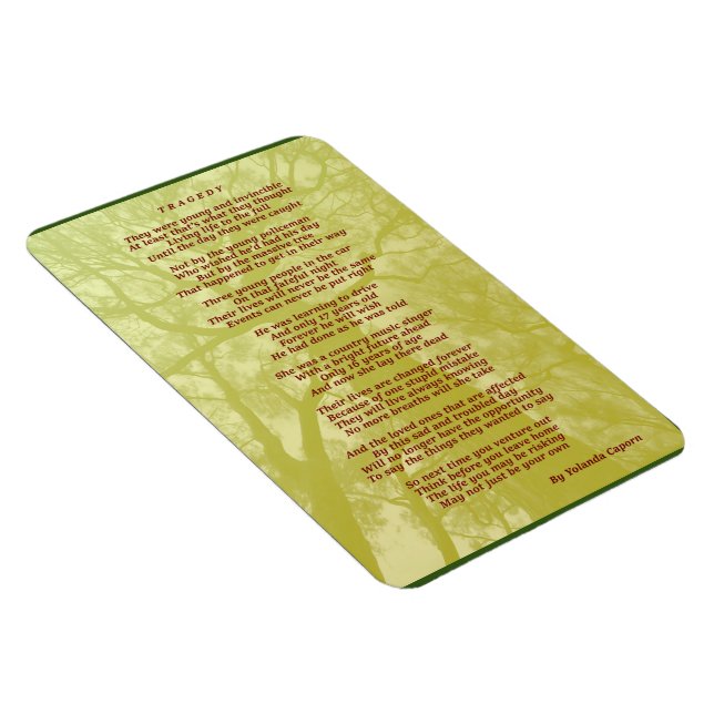 Imán flexible de tragedia (Lado Derecho)