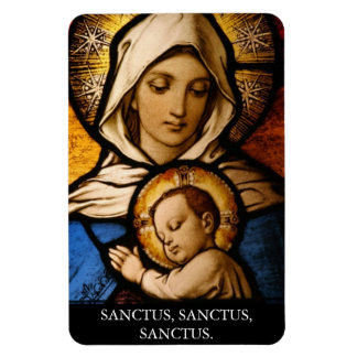 Imán flexible de Virgen y Niño Jesús