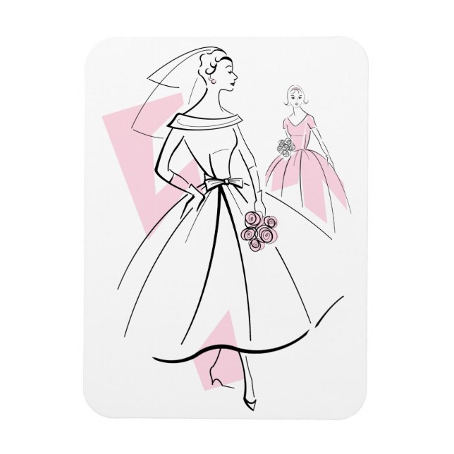 Imán flexible del grupo Fashion Bride Pink (Vertical)