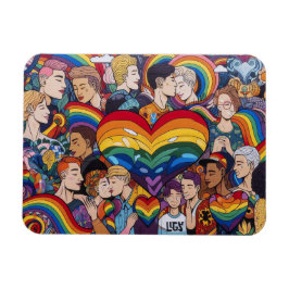 Imán flexible del orgullo gay
