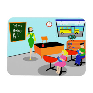 Imán flexible del profesor retro