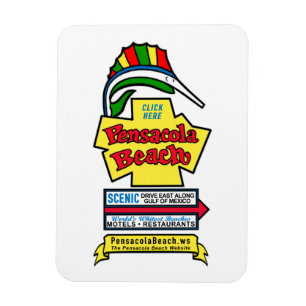 Imán flexible del Rótulo de la playa de Pensacol