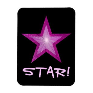 Imán flexible negro 'STAR!' de Estrella Rosa