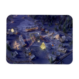 Imán flexible para Navidades de las aldeas de mont