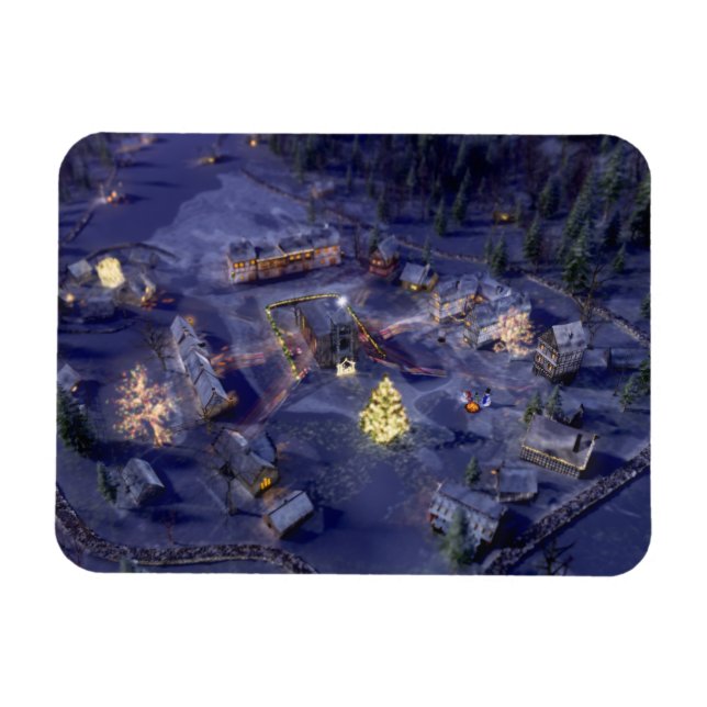 Imán flexible para Navidades de las aldeas de mont (Horizontal)