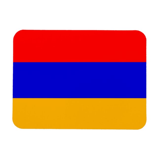 Imán flexible patriótico con bandera de Armenia (Horizontal)