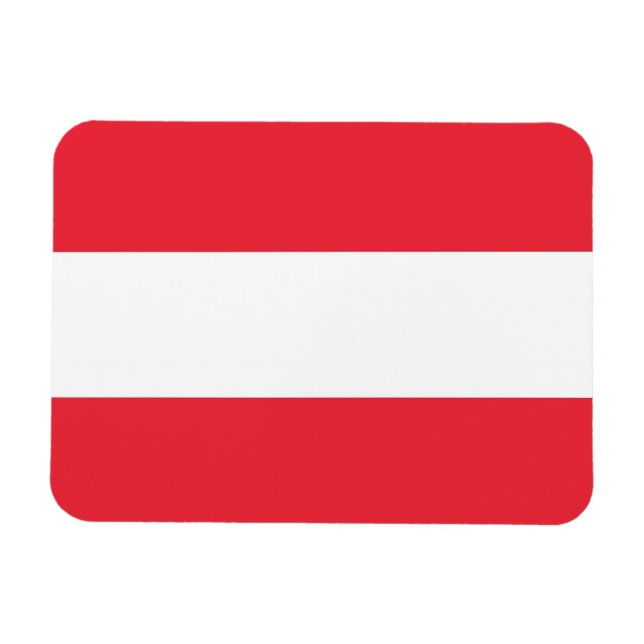 Imán flexible patriótico con bandera de Austria (Horizontal)