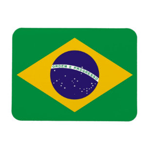 Imán flexible patriótico con bandera de Brasil