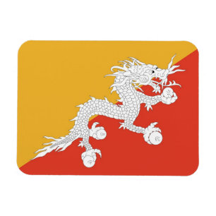 Imán flexible patriótico con bandera de Bután