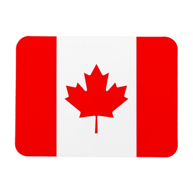 Imán flexible patriótico con bandera de Canadá (Horizontal)