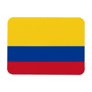 Imán flexible patriótico con bandera de Colombia