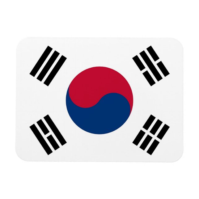 Imán flexible patriótico con bandera de Corea del  (Horizontal)
