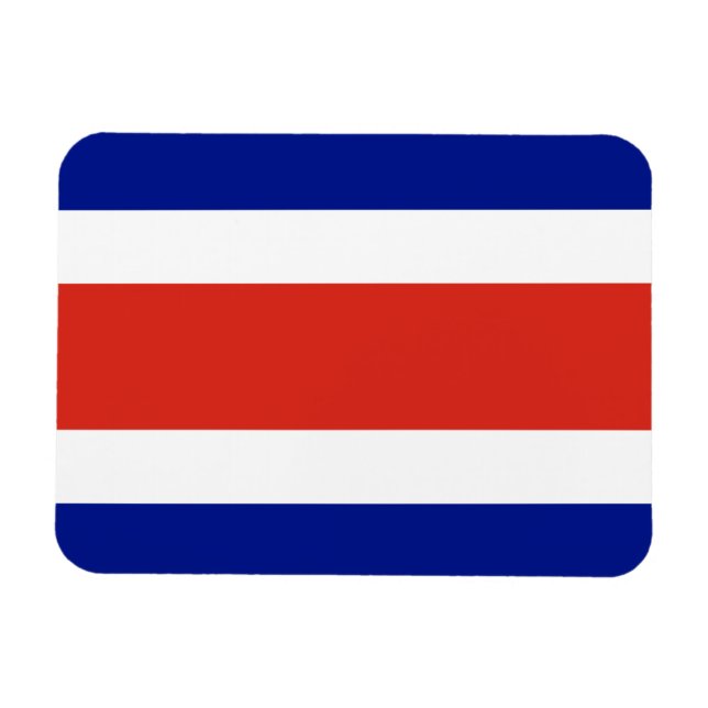 Imán flexible patriótico con bandera de Costa Rica (Horizontal)
