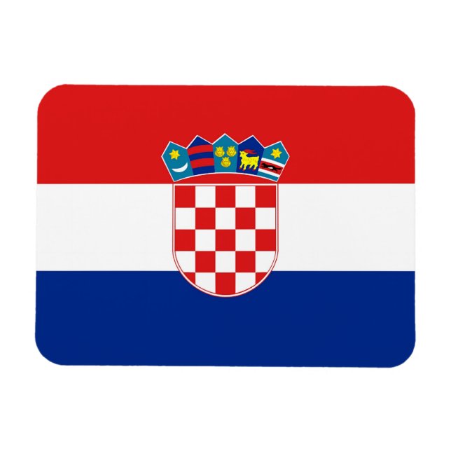 Imán flexible patriótico con bandera de Croacia (Horizontal)