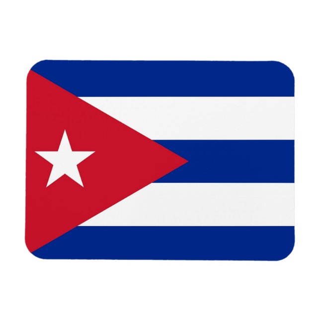 Imán flexible patriótico con bandera de Cuba (Horizontal)