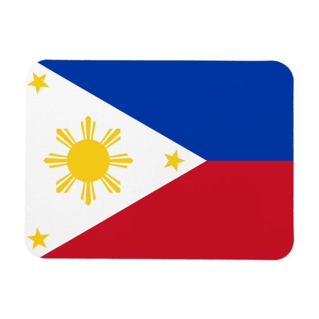 Imán flexible patriótico con bandera de Filipinas (Horizontal)
