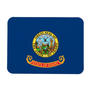 Imán flexible patriótico con bandera de Idaho