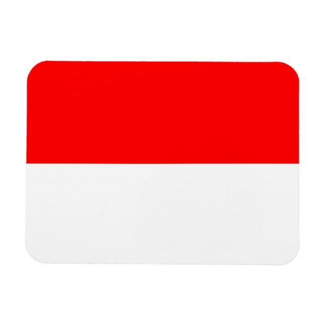Imán flexible patriótico con bandera de Indonesia (Horizontal)