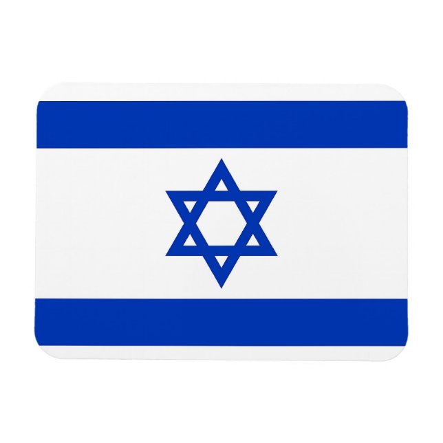 Imán flexible patriótico con bandera de Israel (Horizontal)