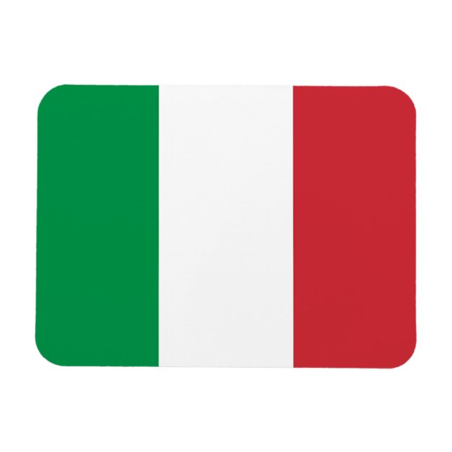 Imán flexible patriótico con bandera de Italia (Horizontal)