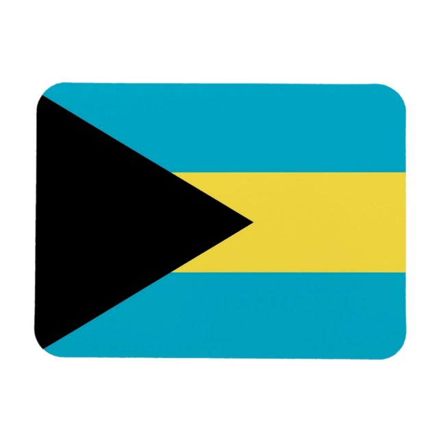 Imán flexible patriótico con bandera de las Bahama (Horizontal)