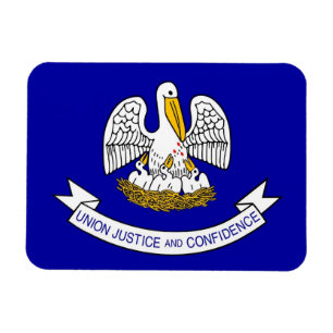 Imán flexible patriótico con bandera de Luisiana