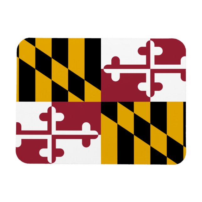 Imán flexible patriótico con bandera de Maryland (Horizontal)