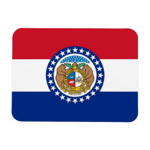 Imán flexible patriótico con bandera de Misuri