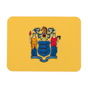 Imán flexible patriótico con bandera de Nueva Jers