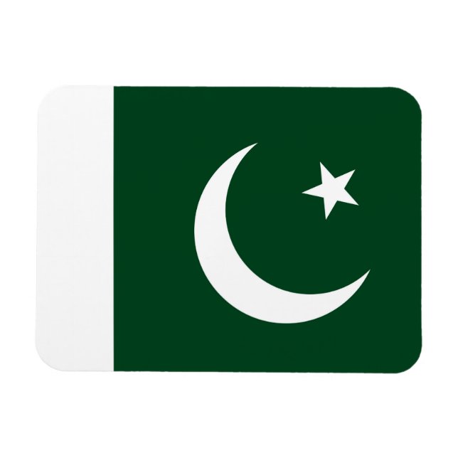Imán flexible patriótico con bandera de Pakistán (Horizontal)