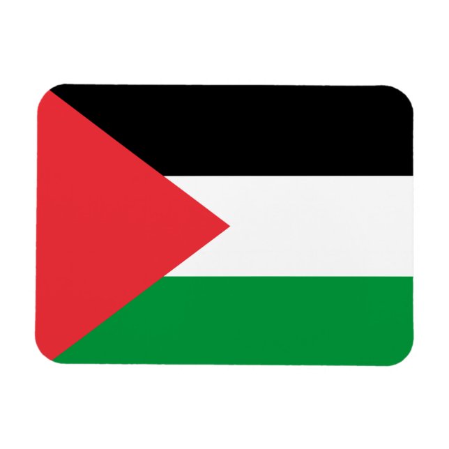 Imán flexible patriótico con bandera de Palestina (Horizontal)
