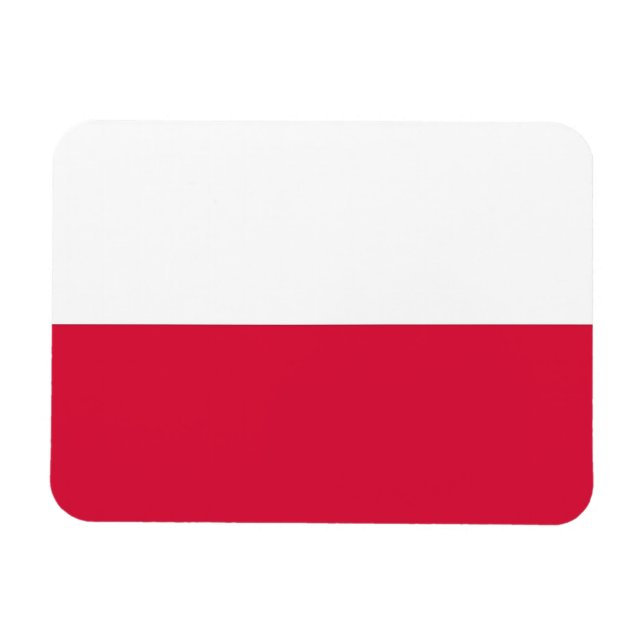 Imán flexible patriótico con bandera de Polonia (Horizontal)